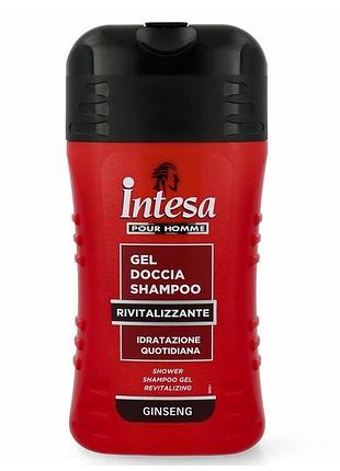 Чоловічий гель для душу+шампунь intesa pour homme женьшень 250 мл
