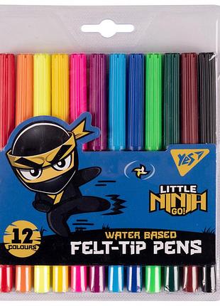 Фломастеры yes 12 цветов ninja