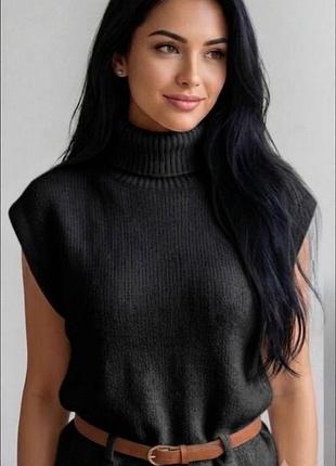 Женский повседневный теплый свитер американка 55% polyester 30% wool