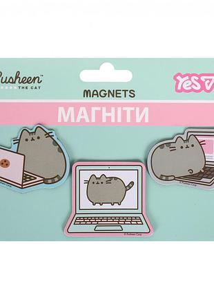Магниты фигурные yes pusheen 3 штуки в наборе 708549 набор детских магнитов пушин