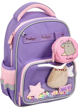 Дитячий рюкзак у садок фіолетовий малий yes pusheen 550458 маленький рюкзак для дівчинки дошкільного віку рюкзаки для дітей