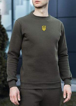 Світшот pobedov 007 зима - герб 4см наклейка жовта хакі