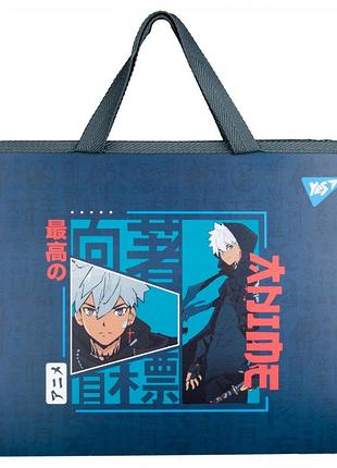 Школьная папка с ручками на молнии yes anime а4 492169 аниме папка для мальчиков в школу занятий кружков