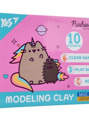 Пластилин yes pusheen 10 цветов 200 г