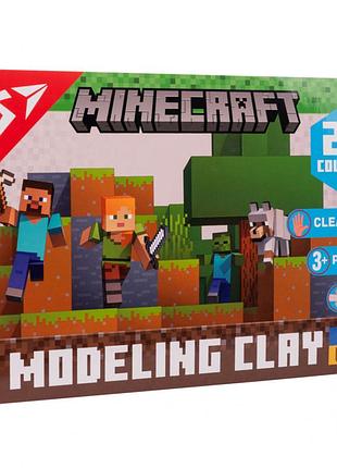 Пластилін yes minecraft 24 кольори 480 г 540682 — м'який розвиваючий набір для дітей