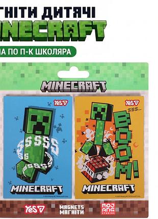 Набор магнитов на холодильник minecraft магниты майнкрафт 2 дизайна yes minecraft creeper крипер 2 шт (в ассортименте)
