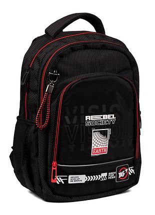 Рюкзак шкільний yes ts-109 rebel society 559950 ортопедичний чорний для підлітків
