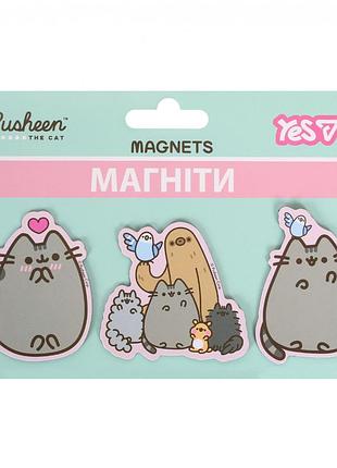 Магниты фигурные yes pusheen 3 штуки в наборе 708547 набор детских магнитов пушин