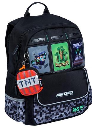 Рюкзак школьный мягкий ортопедический yes minecraft reality s-104s 550261 для мальчика первоклассника в школу