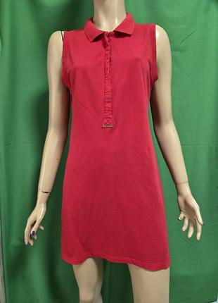 Пляжное платье поло красно-ягодного цвета gianfranco ferre beachwear.  винтаж vintage