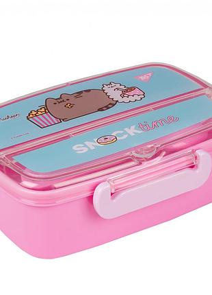 Ланч-бокс yes pusheen 750 мл (708161) ложкою та виделкою (з приладдям)