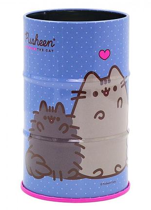 Стакан-підставка бочка yes pusheen метал 708377 — металева підставка для канцелярії ручок та олівців