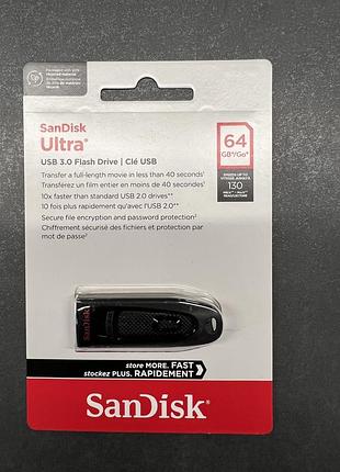 Флеш-накопичувач sandisk •ultra 64 гб 350 грн