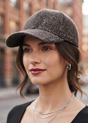 Картуз вовняний   stetson x woolrich -оригінал, твід, ялинка, 58розмір