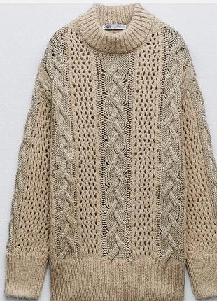 Свитер с люрексом zara