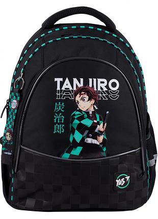 Шкільний рюкзак yes demon slayer tanjiro ts-52 (559945) ортопедичний чорний