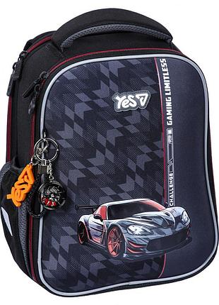 Рюкзак школьный каркасный ортопедический yes challenge h-100s 550221 черный для мальчика первоклассника в школу