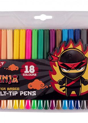 Фломастеры yes 18 цветов ninja