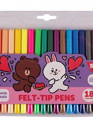 Фломастеры yes 18 цветов line friends