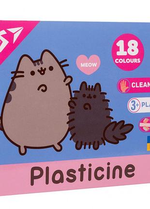Пластилин yes pusheen 18 цветов 360 г