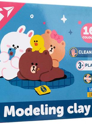 Пластилин yes line friends 16 цветов 320 г