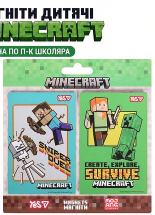 Магниты на холодильник minecraft магниты майнкрафт 2 дизайна yes minecraft алекс и стив 2 шт (в ассортименте)