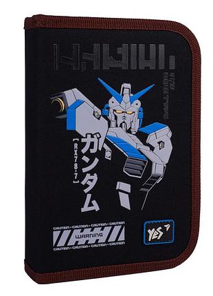 Шкільний пенал книжка yes одинарний з клапаном cyborg hunter hp-03 533620 для хлопчика для першого класу молодшої школи