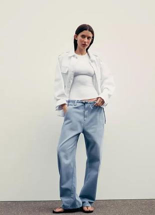 Жіночі легкі джинси чіноси з завʼязуваним поясом zara розмір 34 36