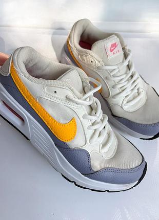 Кросівки nike air max sc, sail/laser orange-indigo haze-white