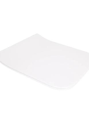 Сидіння для унітаза qtap (crow 640) 460 x 350 x 47 мм, white, з мікроліфтом, slim duroplast, quick release (qtsc179w48700)