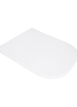 Сидіння для унітаза qtap (stork, aquarius 630) 420 x 336 x 22 мм, white, з мікроліфтом, slim duroplast, quick release