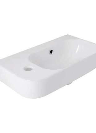 Раковина qtap tern ліва 450х250х158 white (qt1711h02lw)