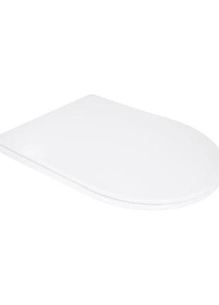 Сидіння для унітаза qtap (taurus 520) 455 x 365 x 38 мм, white, з мікроліфтом, slim duroplast, quick release (qtsc179w49384)