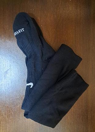 Чорні високі спортивні шкарпетки nike dri-fit