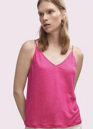 Zara топ майка льон