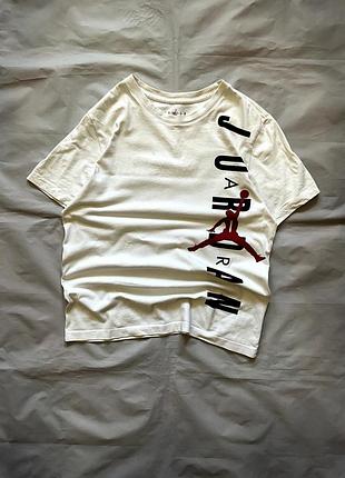 Футболка белая air jordan big logo t-shirt nike