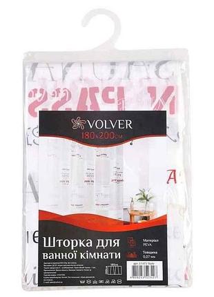 Штора для ванної 180*200см style пева арт.51415 тм volver