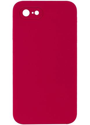 Чехол silk square full camera protective (aa) no logo для apple iphone 7/8/se (2020) (4.7") красный / rose red