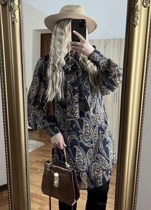 Жіноча шифонова сукня рукава буфи в етностилі розмір м