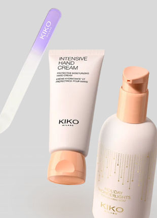 Подарочный набор kiko мыло крем для рук пилочка