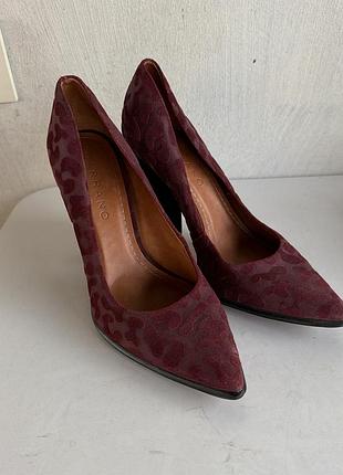 Бордові туфлі carrano madelyn leopard, розмір 38