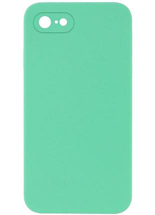 Чохол silk square full camera protective (aa) no logo для apple iphone 7/8/se (2020) (4.7") зелений / spearmint