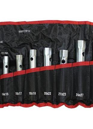 Набір ключів торцевих трубчастих, 12пр. (6х7,8х9,10х11,12х13,14х15,16х17,18х19,20х22,21х23,24х27,25х