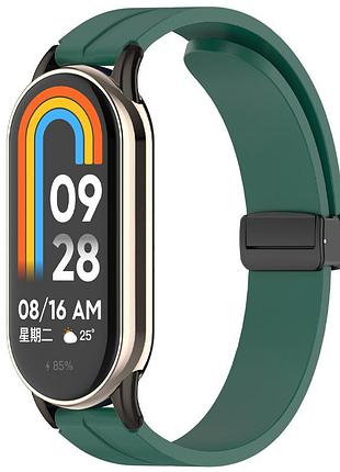 Ремінець line magnetic для xiaomi mi band 9/8/10 зелений / green