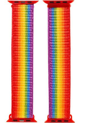 Ремінець nylon для apple watch 38/40/41/42mm(ser.10) різнокольоровий / rainbow