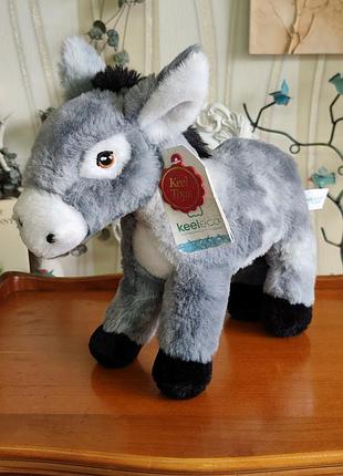 Нова м'яка іграшка ослик keel toys keeleco (з етикеткою) 🫏🌿