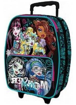 Шкільний рюкзак monster high на колесах, пенал monster high- у по