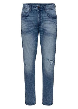 Джинсы regular fit зауженные для мужчины livergy lycra® 404431 48(m) синий