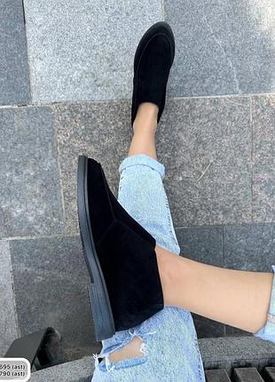 Накладной платеж ❤ натуральные кожаные высокие лоферы на плоской подошве утеплены байкой