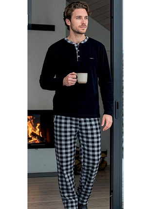 Мужской домашний костюм в клетку пижамы pijama'n